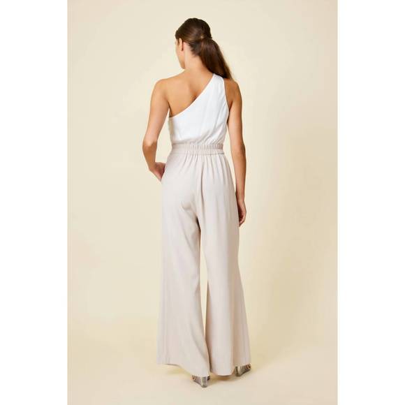 NEW LINE AND DOT reese jumpsuit in ivory/beige - Picture 5 of 6